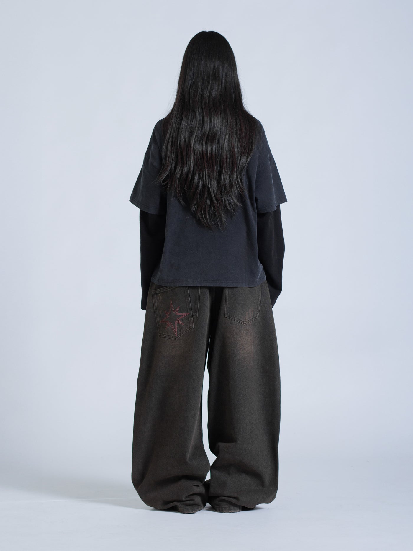 POLARIS LAYERED TEE - BLACK