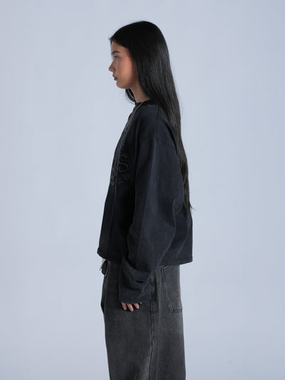 LINEWORK LONG SLEEVE TEE - BLACK