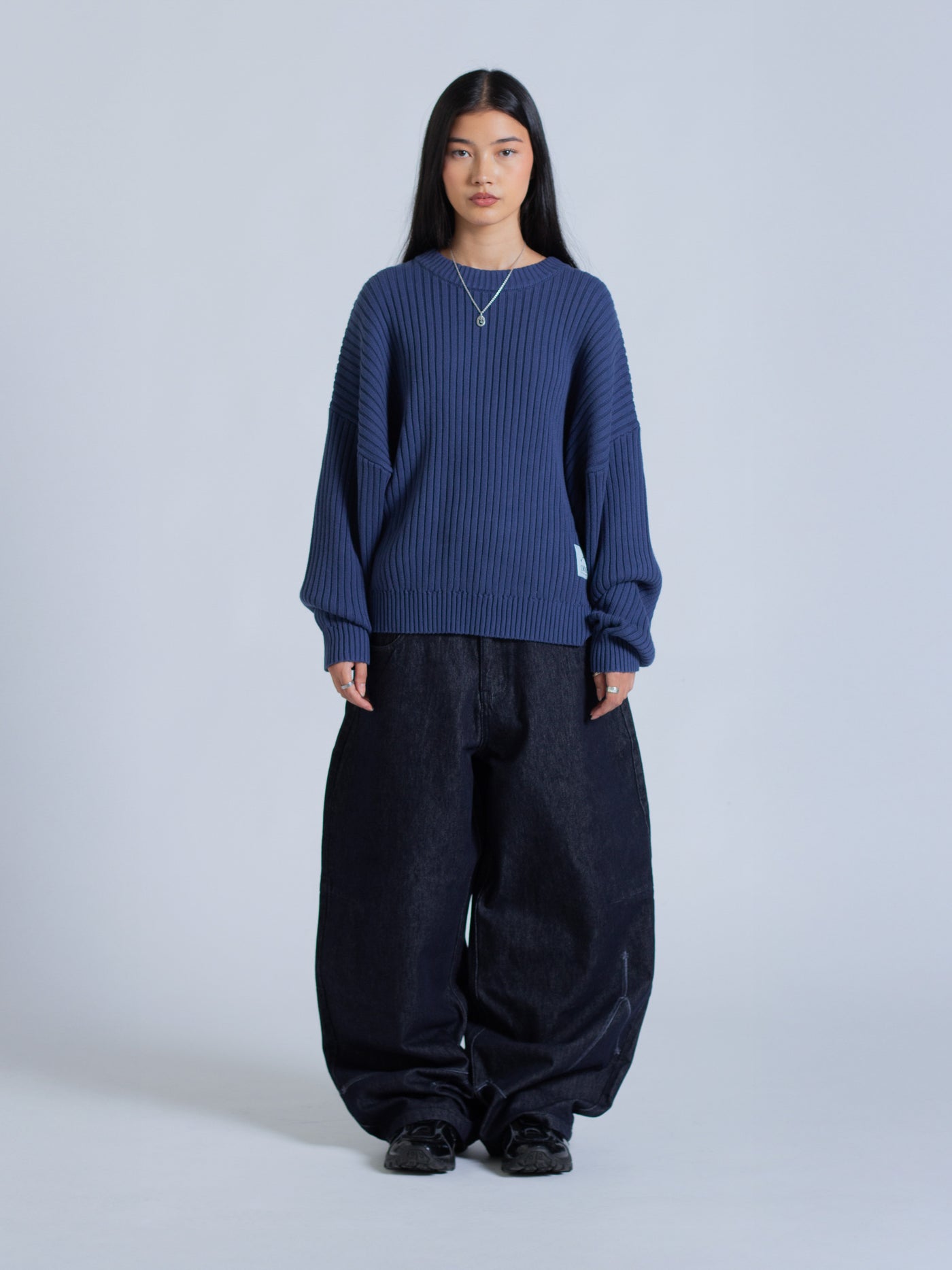 DRMERS RIBBED KNIT - NAVY