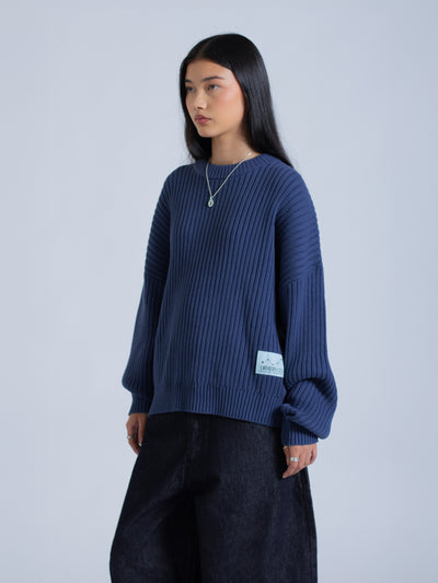 DRMERS RIBBED KNIT - NAVY