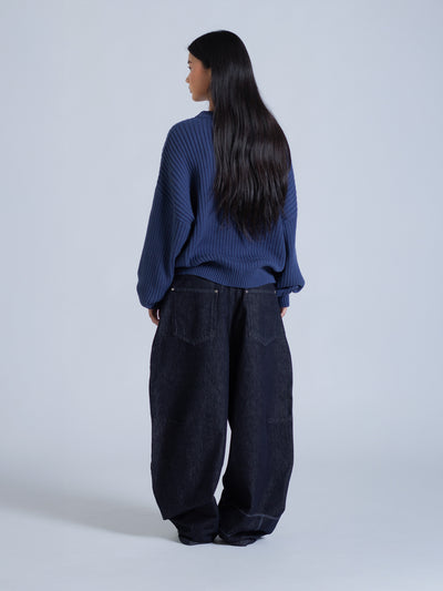 DRMERS RIBBED KNIT - NAVY