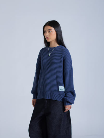DRMERS RIBBED KNIT - NAVY