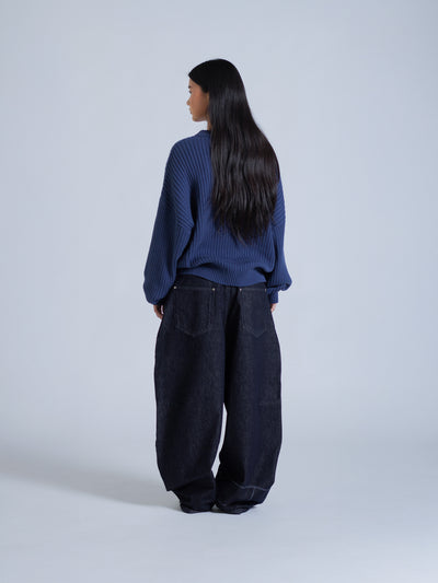 DRMERS RIBBED KNIT - NAVY