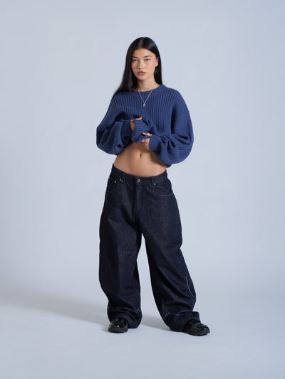 DRMERS RIBBED KNIT - NAVY