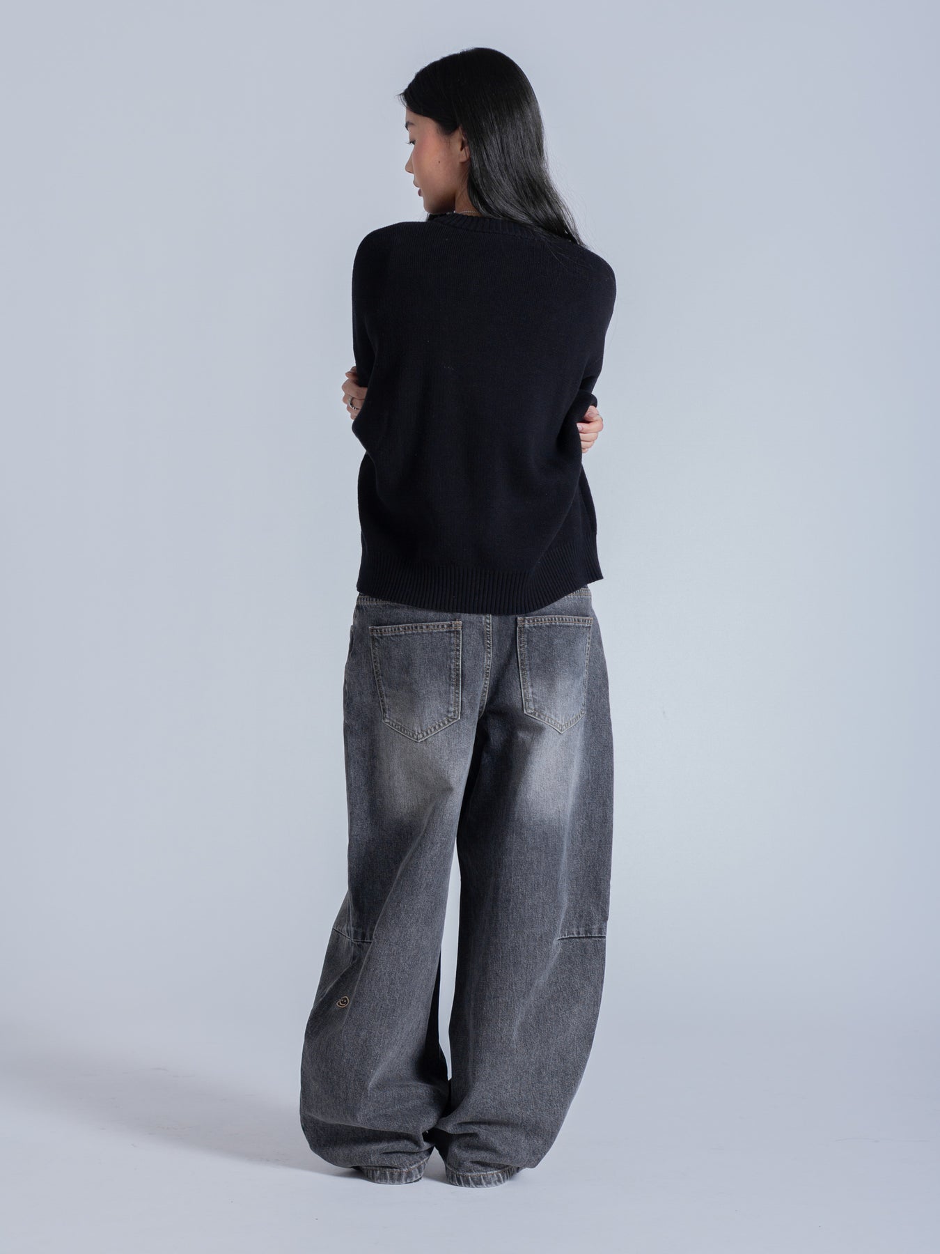 Essentials Cursive Knit CURSIVE TEXT KNIT - BLACK – DRMERS CLUB