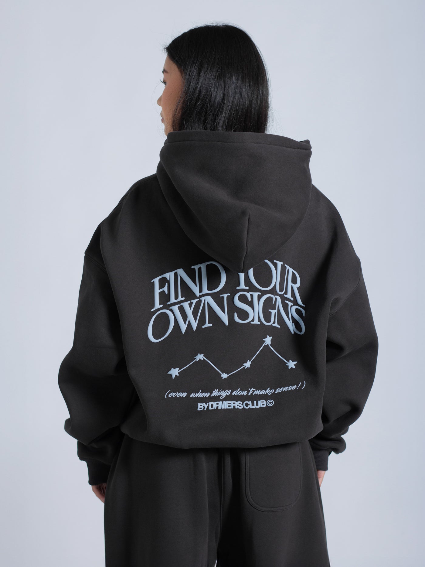 FIND YOUR OWN SIGNS HOODIE - FADED BLACK
