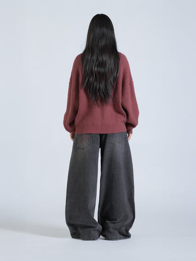 DRMERS RIBBED KNIT - MAROON