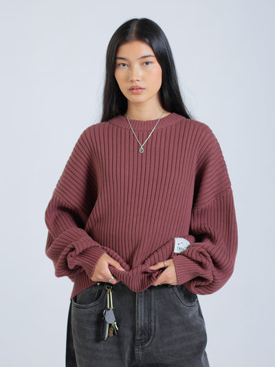 DRMERS RIBBED KNIT - MAROON