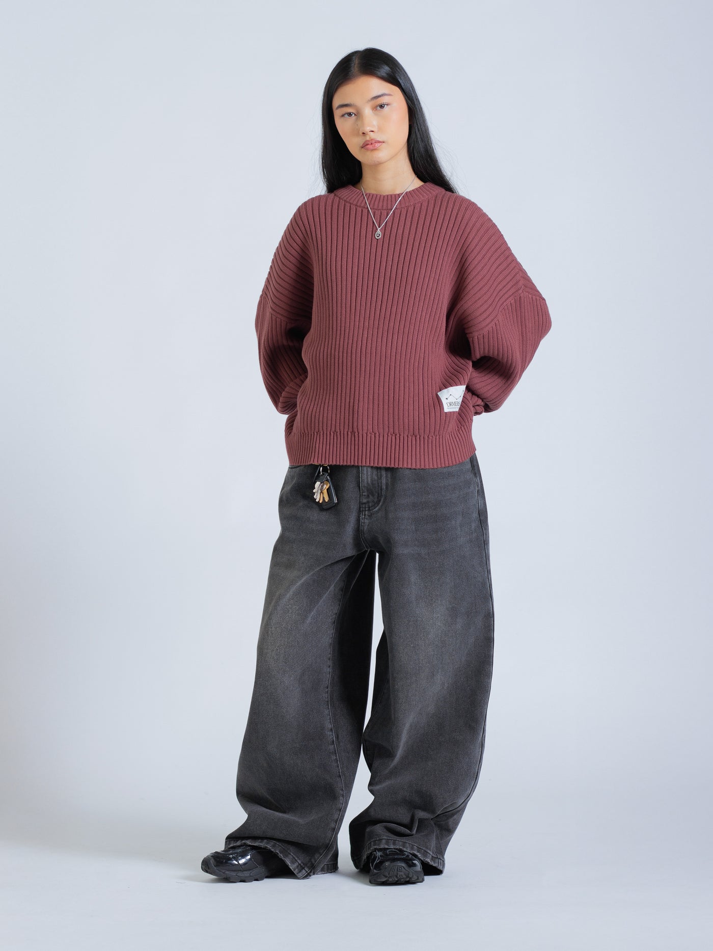 DRMERS RIBBED KNIT - MAROON