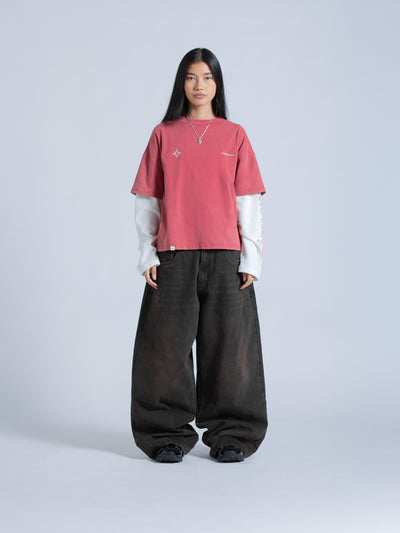 POLARIS LAYERED TEE - RED