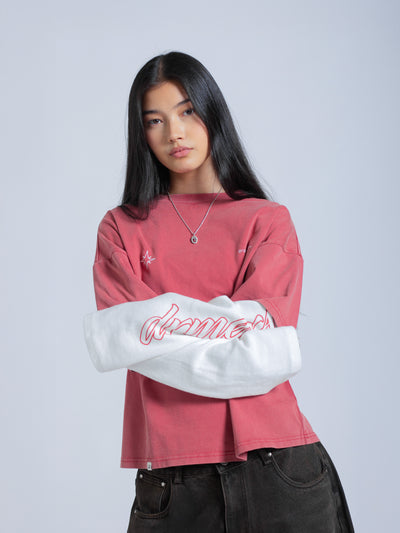 POLARIS LAYERED TEE - RED