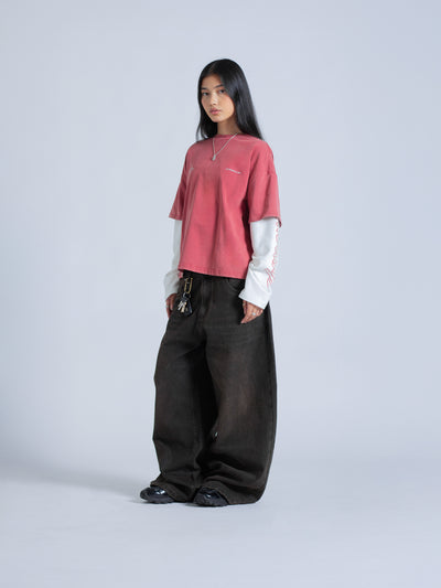 POLARIS LAYERED TEE - RED