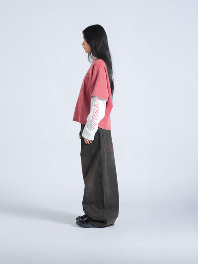 POLARIS LAYERED TEE - RED
