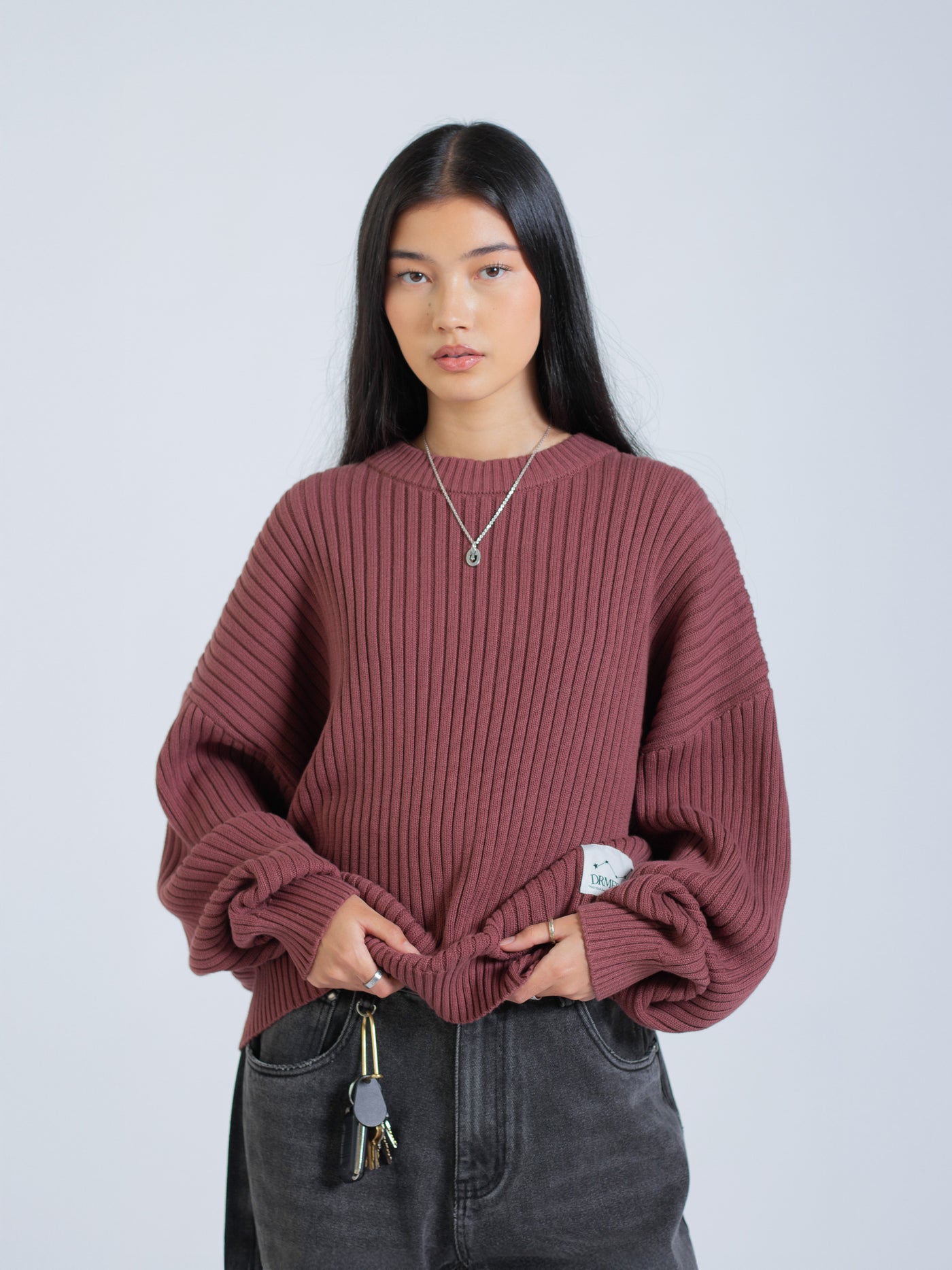 DRMERS RIBBED KNIT - MAROON