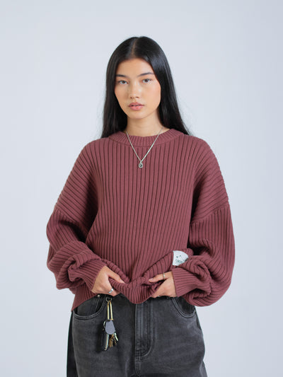 DRMERS RIBBED KNIT - MAROON