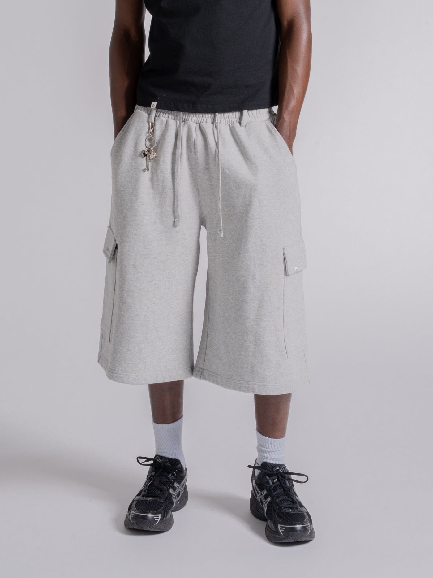CARGO SWEAT SHORTS - DARK HEATHER GREY – DRMERS CLUB