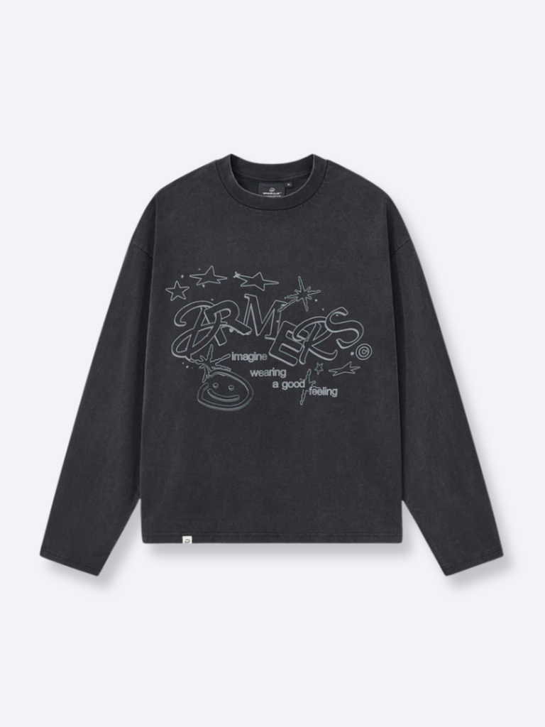 LINEWORK LONG SLEEVE TEE - BLACK – DRMERS CLUB
