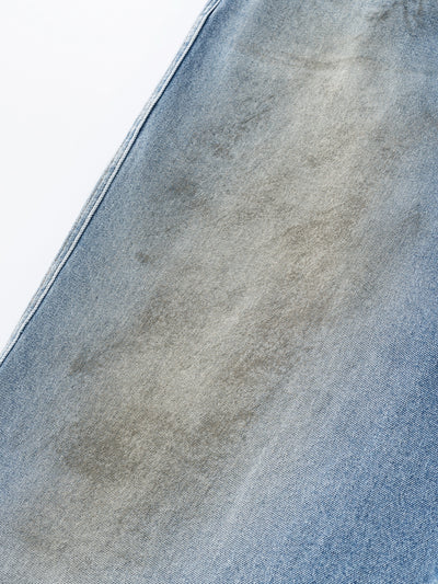 MUD STAINED JEANS - LIGHT BLUE