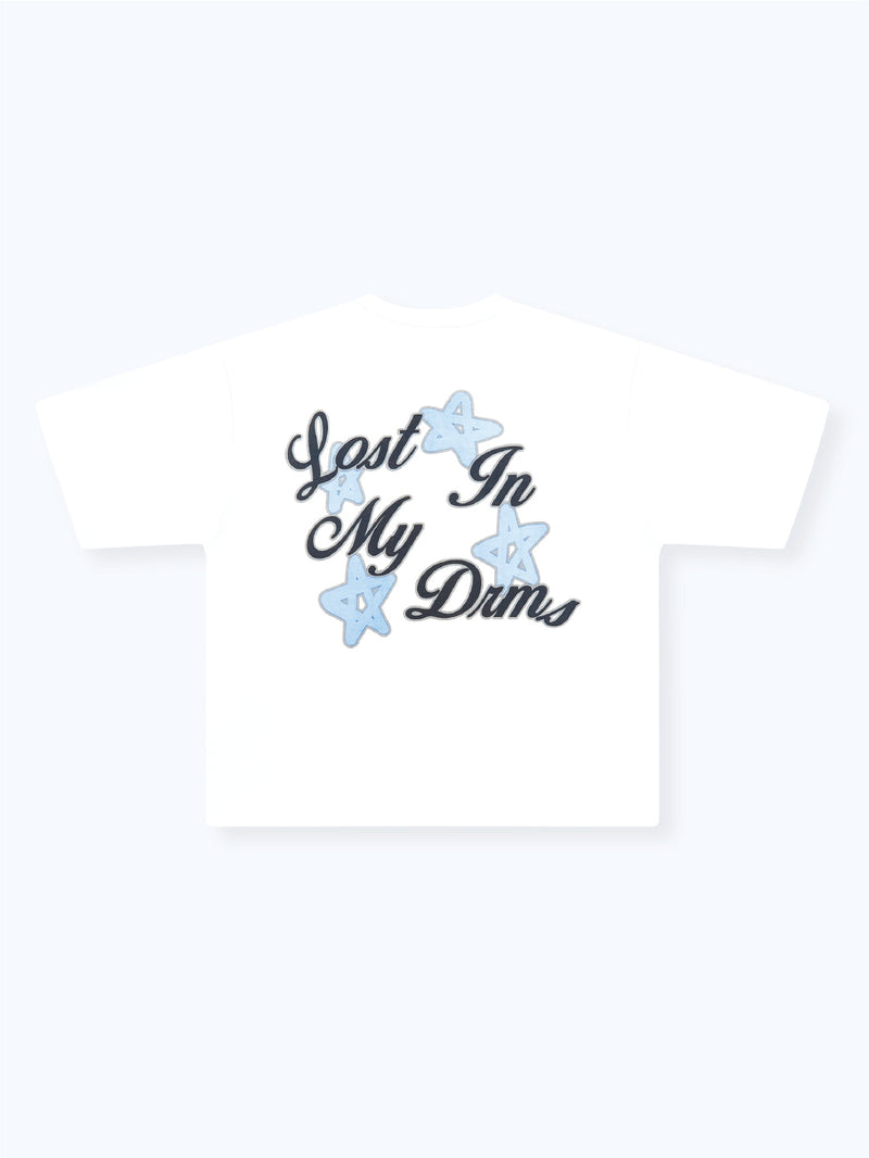 LOST IN MY DRMS TEE - WHITE