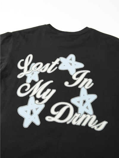 LOST IN MY DRMS TEE - BLACK