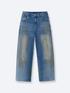MUD STAINED JEANS - DARK BLUE