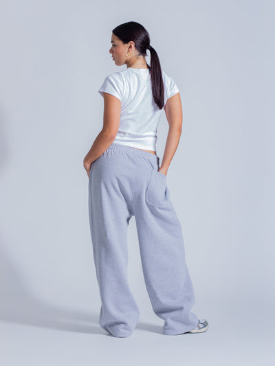 SIGNATURE BAGGY SWEATPANTS - HEATHER GREY