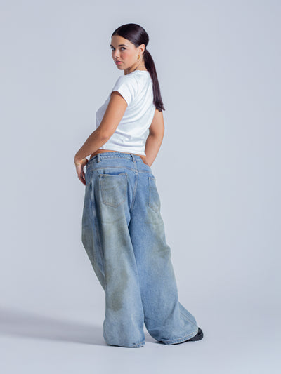 CROPPED-ISH BABY TEE - WHITE