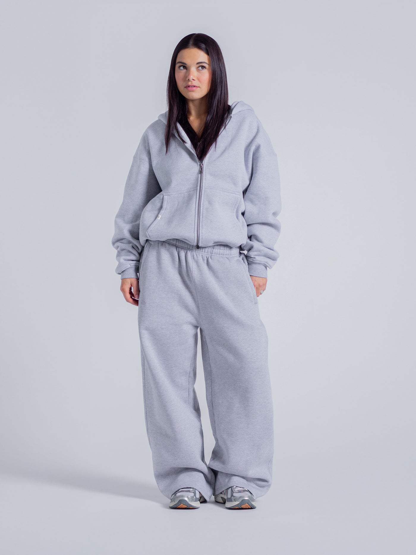 SIGNATURE BASIC DOUBLE ZIP - HEATHER GREY