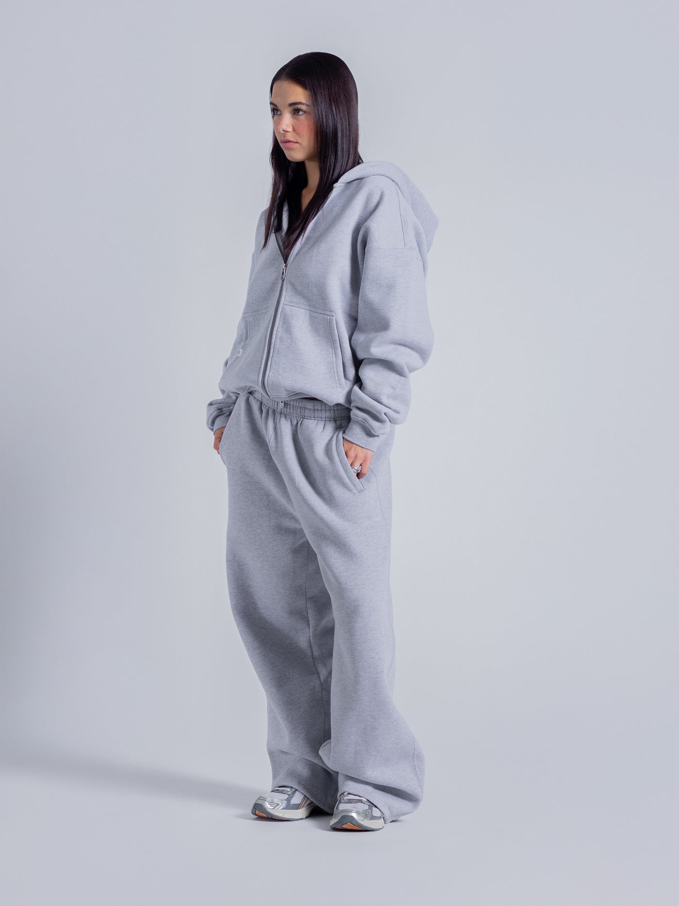 SIGNATURE BASIC DOUBLE ZIP - HEATHER GREY