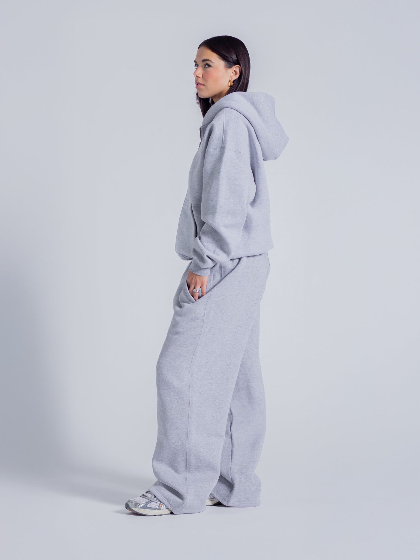 SIGNATURE BASIC DOUBLE ZIP - HEATHER GREY