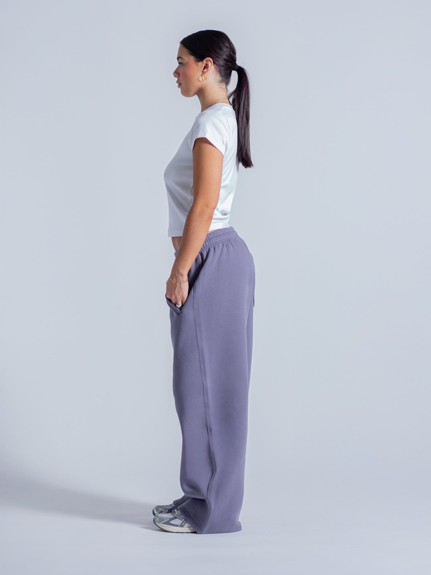 SIGNATURE BAGGY SWEATPANTS - DUSTY VIOLET