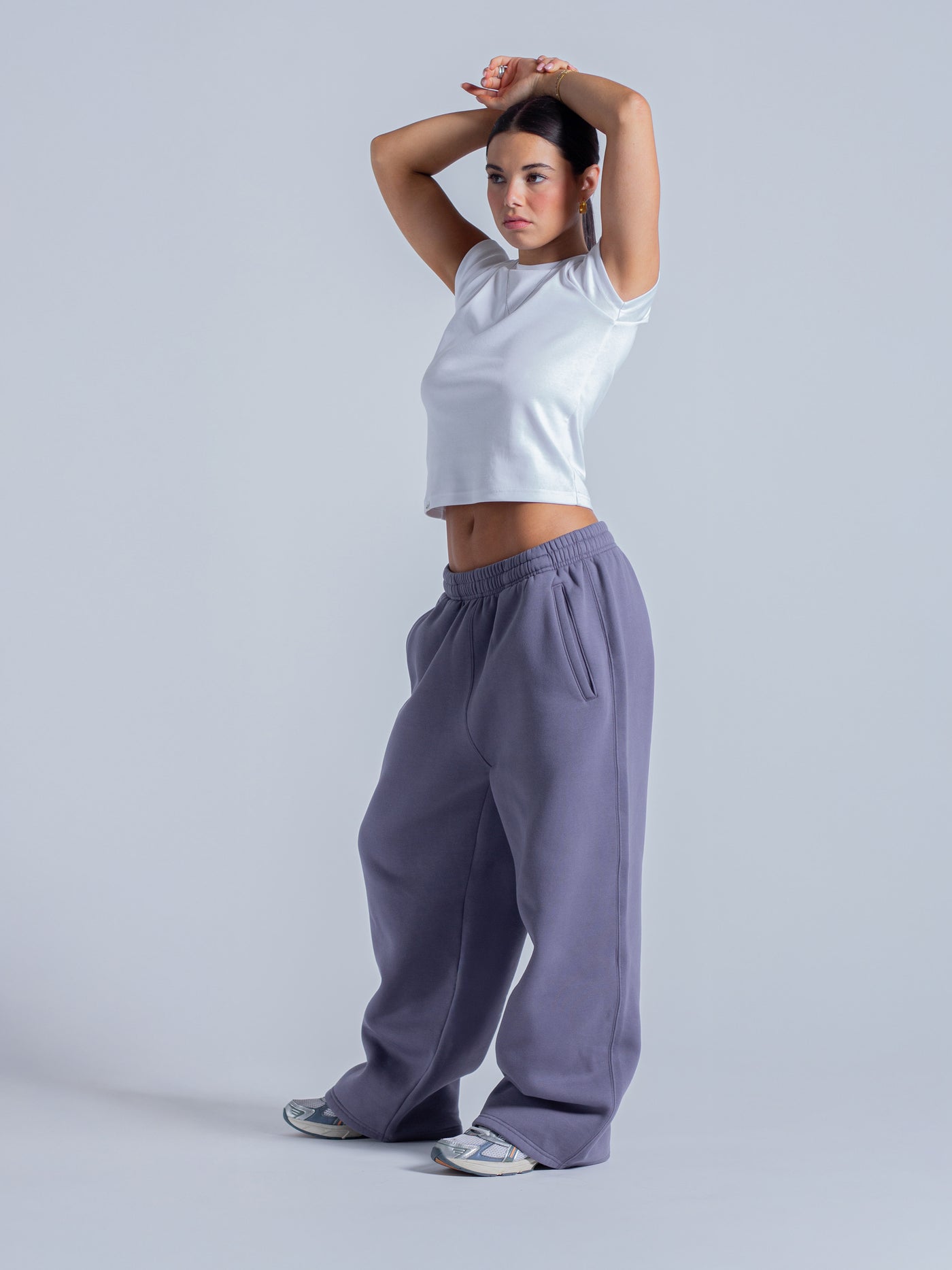 SIGNATURE BAGGY SWEATPANTS - DUSTY VIOLET