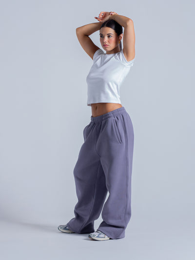 SIGNATURE BAGGY SWEATPANTS - DUSTY VIOLET