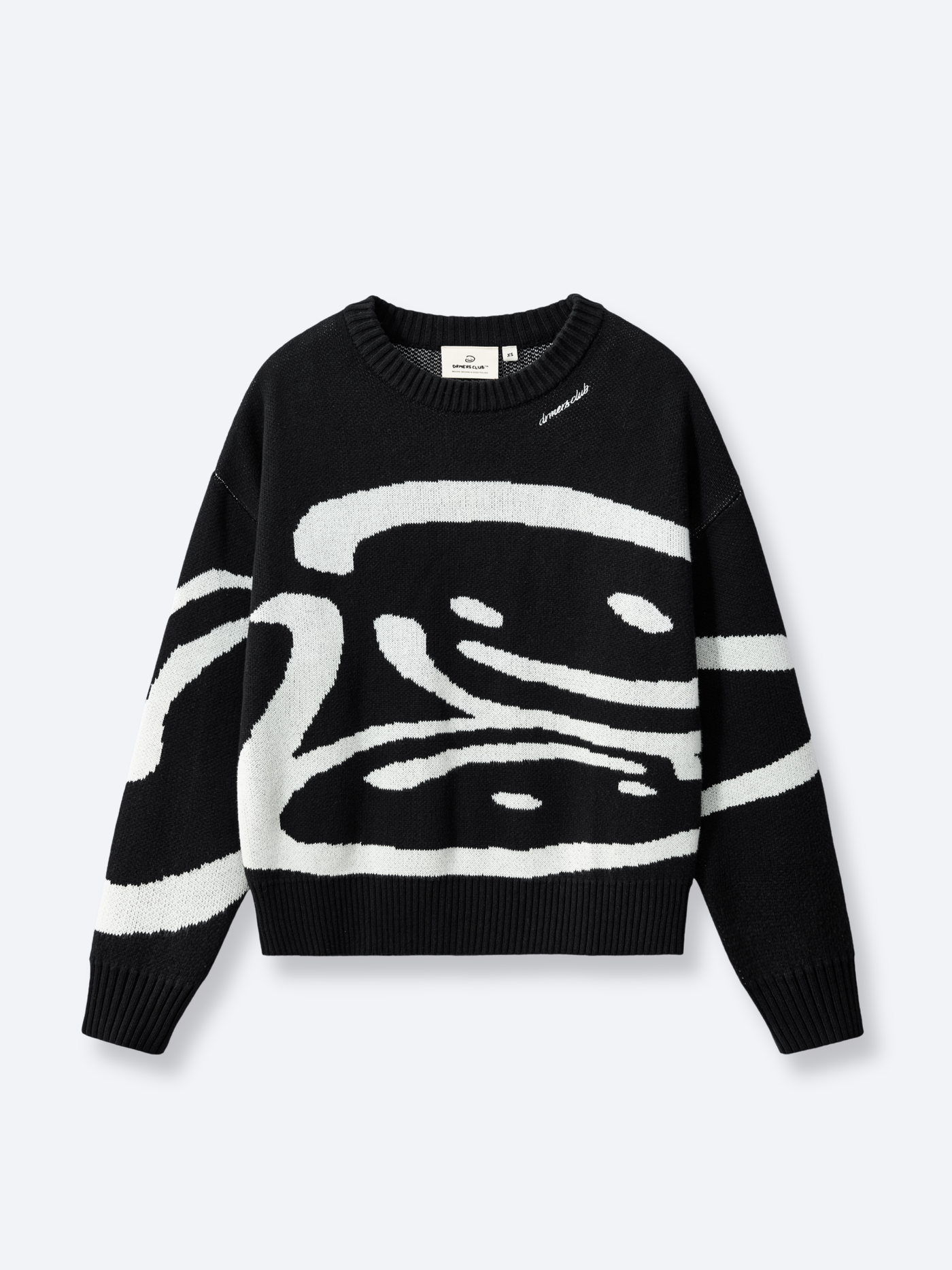 TRIPLE SMILEY KNIT - BLACK – DRMERS CLUB