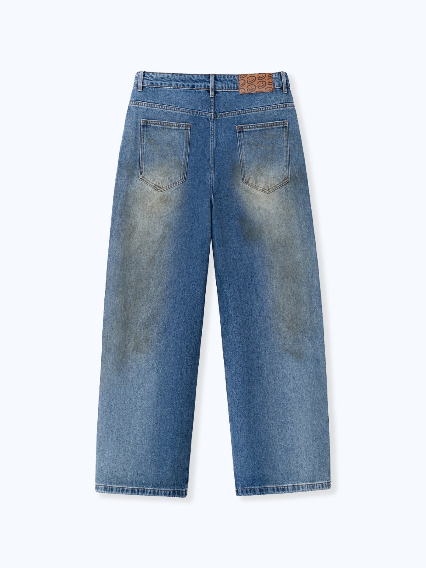 MUD STAINED JEANS - DARK BLUE