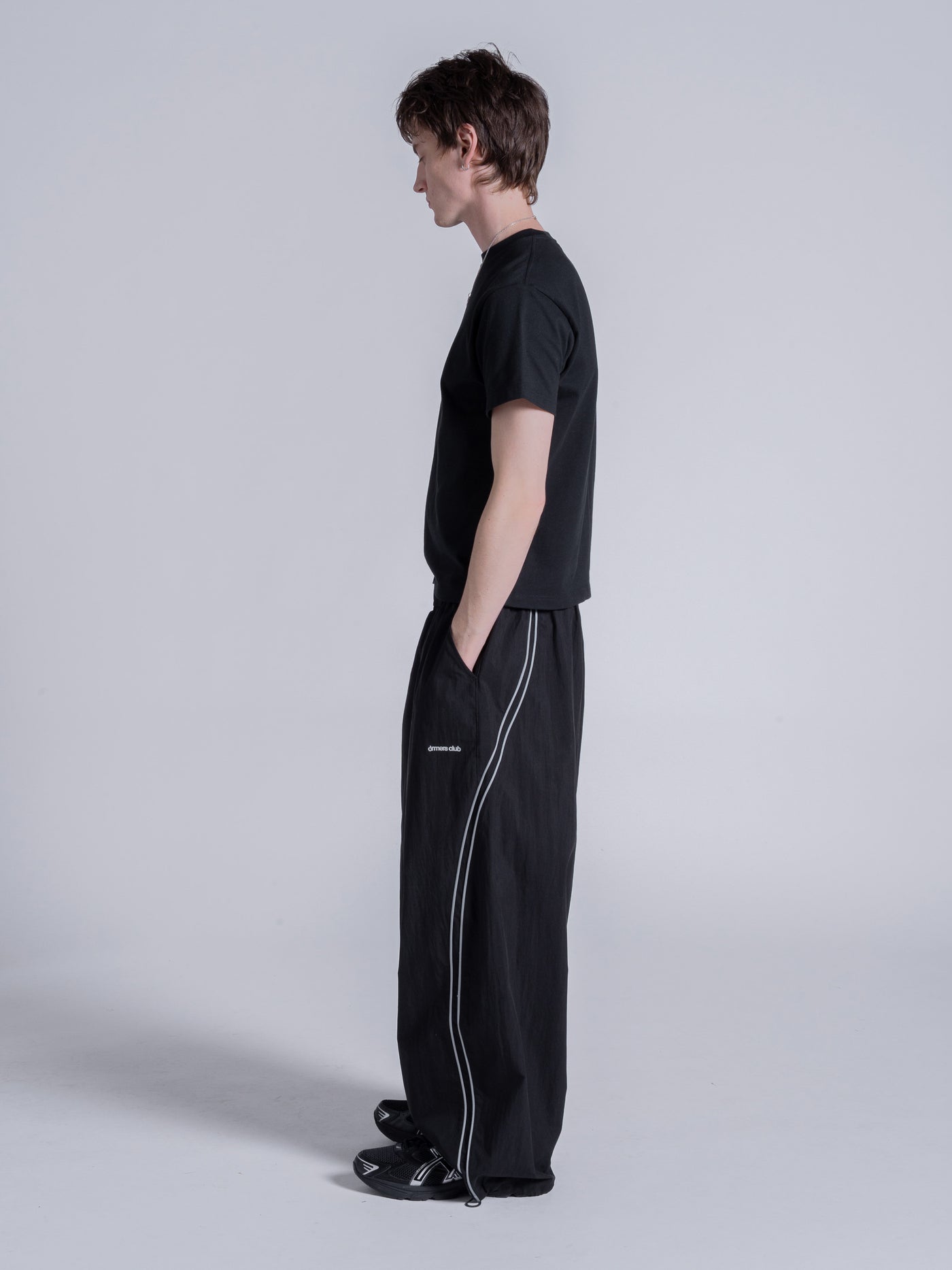 WAVY TRACK PANT - BLACK – DRMERS CLUB