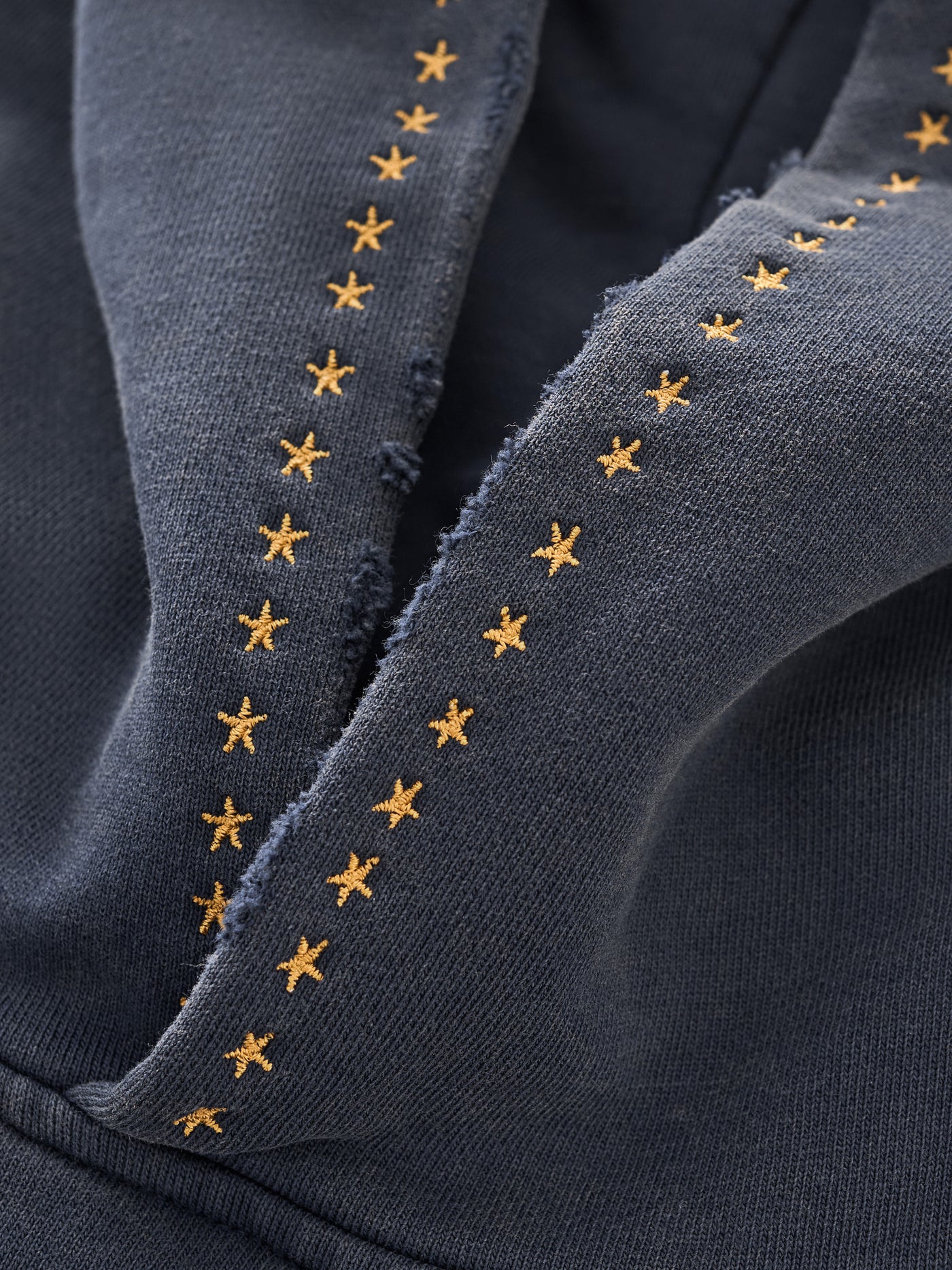 EMBROIDERED STARS HOODIE - STORM BLUE