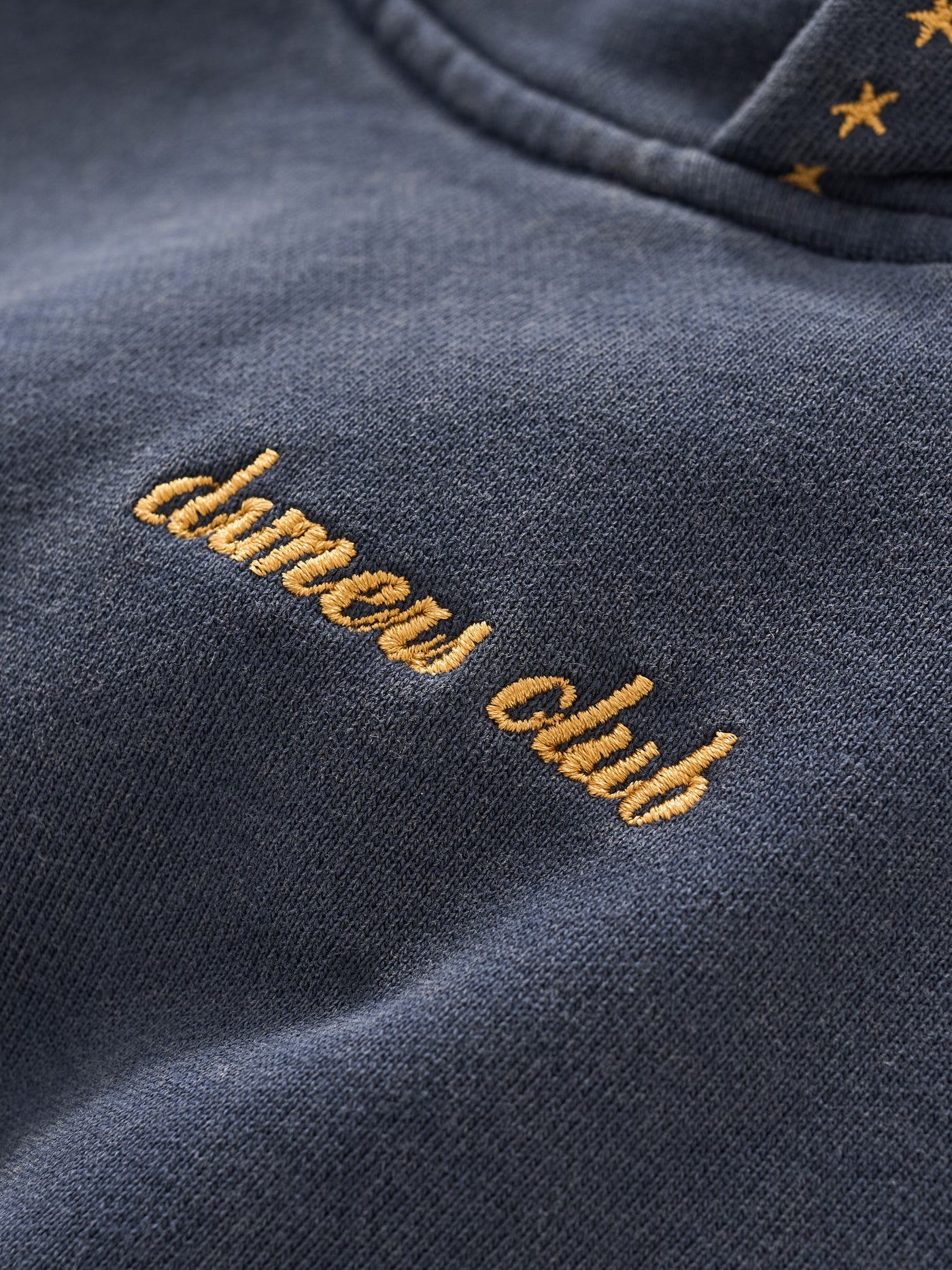 EMBROIDERED STARS HOODIE - STORM BLUE