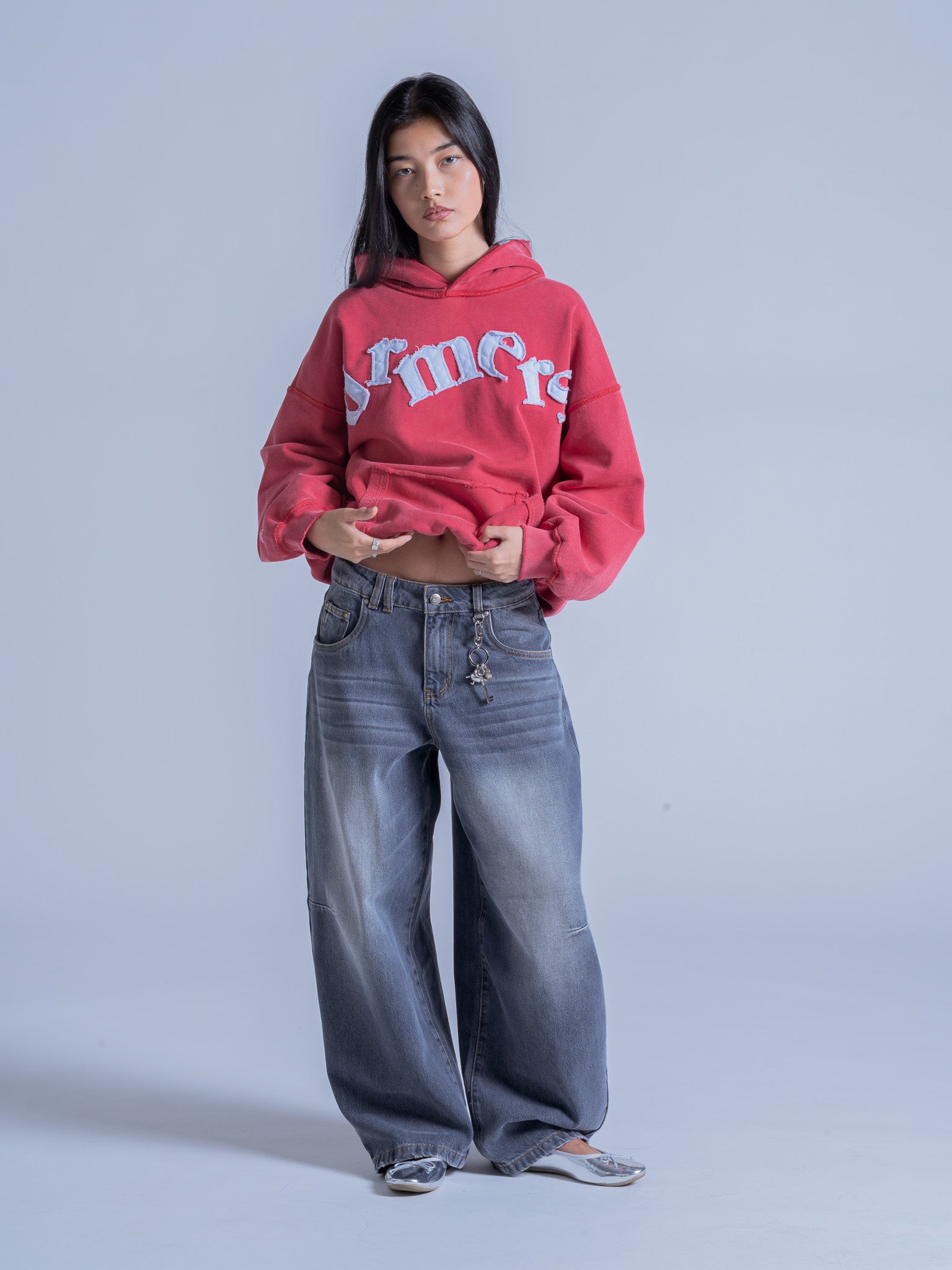APPLIQUE PULLOVER - VINTAGE CHERRY