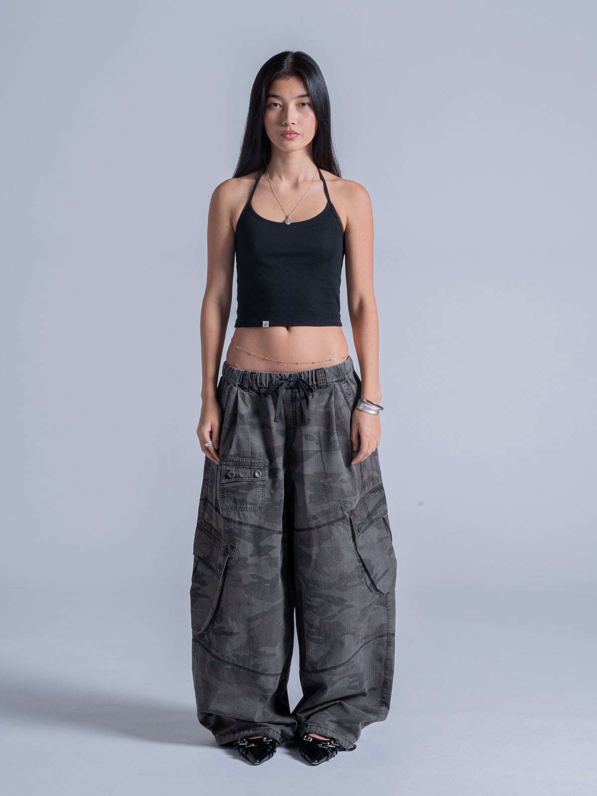 REINFORCED CAMO PANT - CHARCOAL