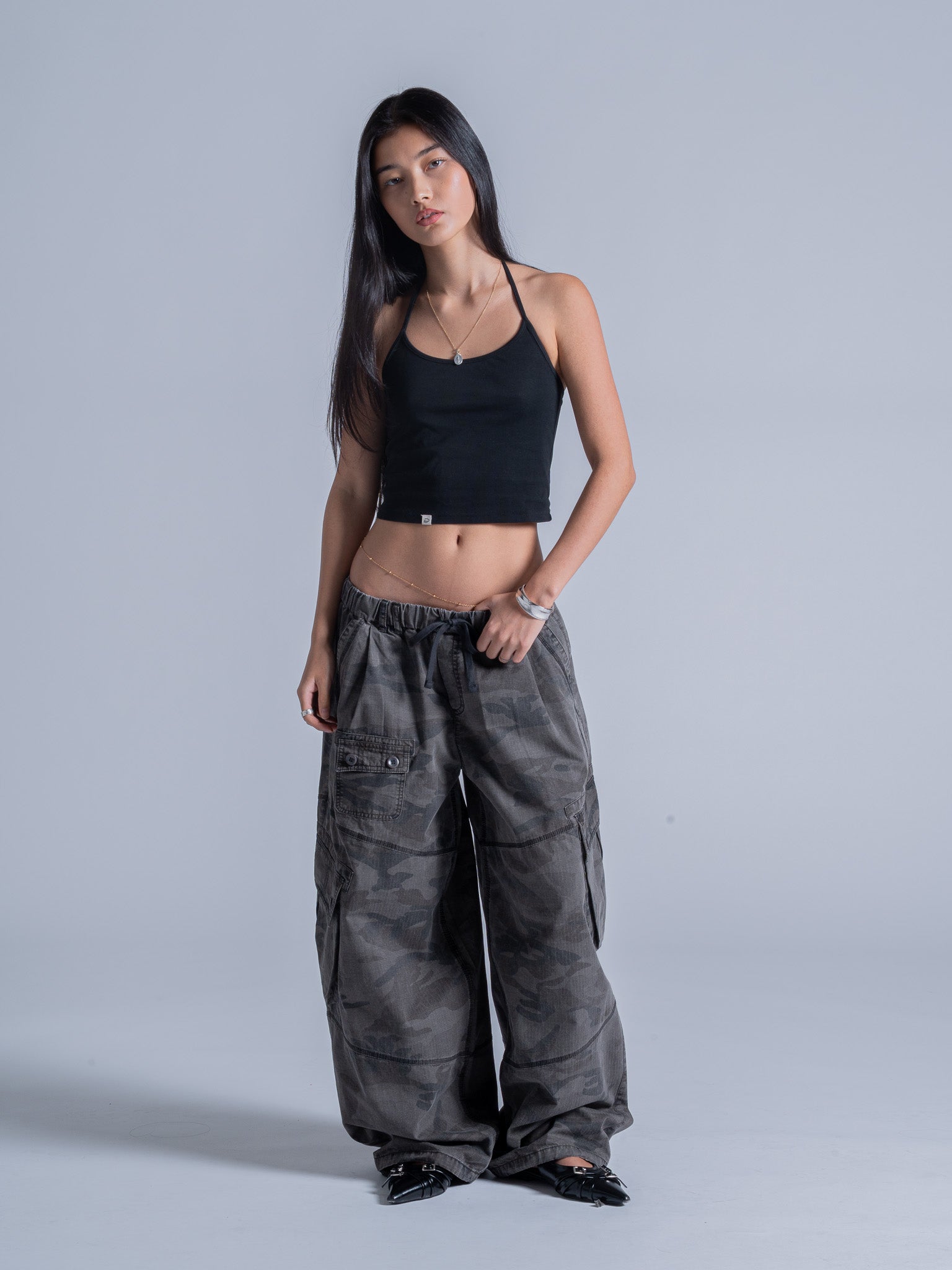 REINFORCED CAMO PANT - CHARCOAL