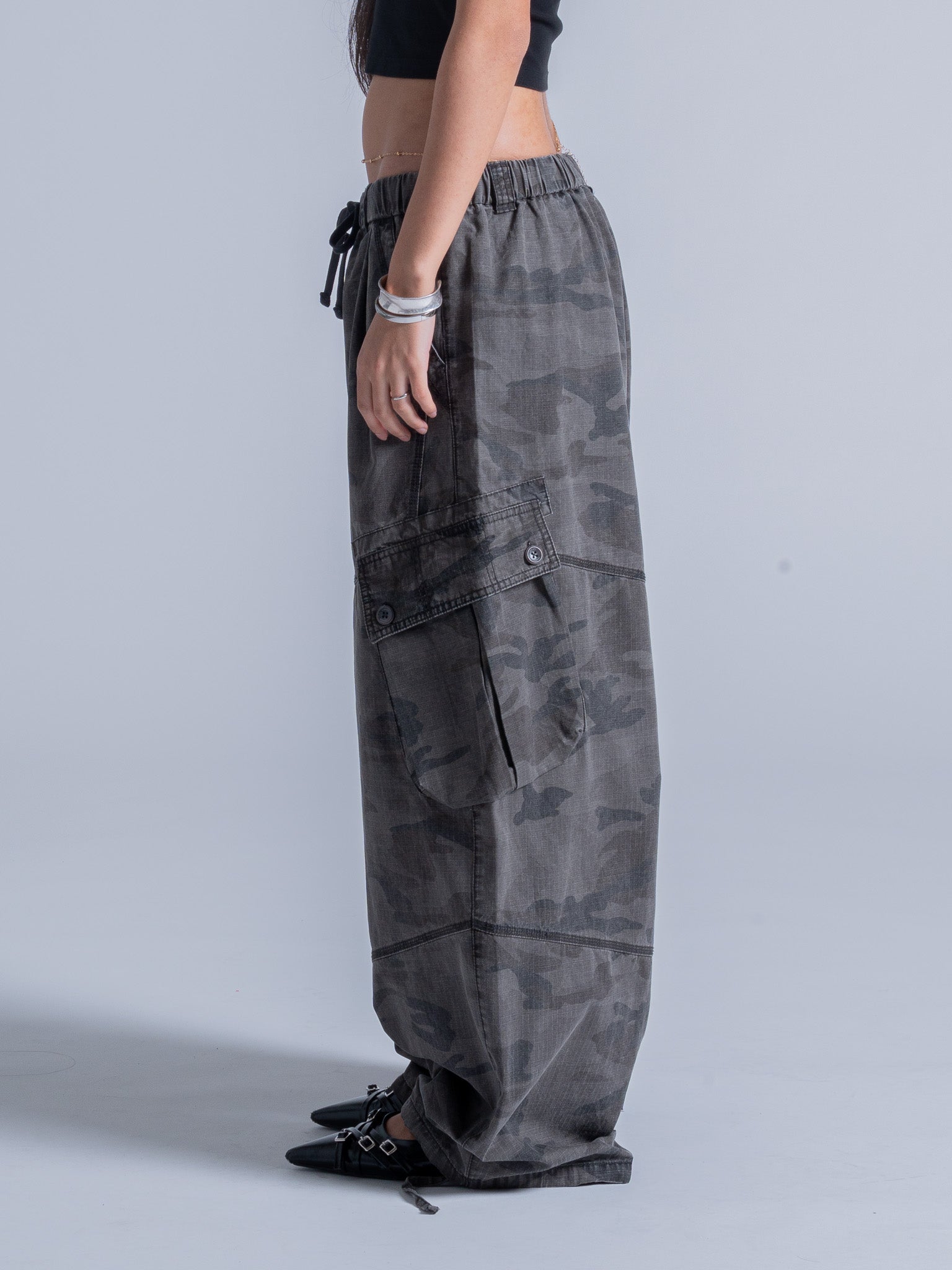 REINFORCED CAMO PANT - CHARCOAL