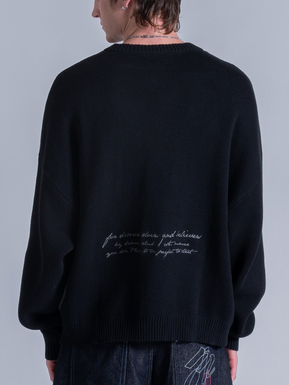 SMILEY LOGO KNIT - BLACK