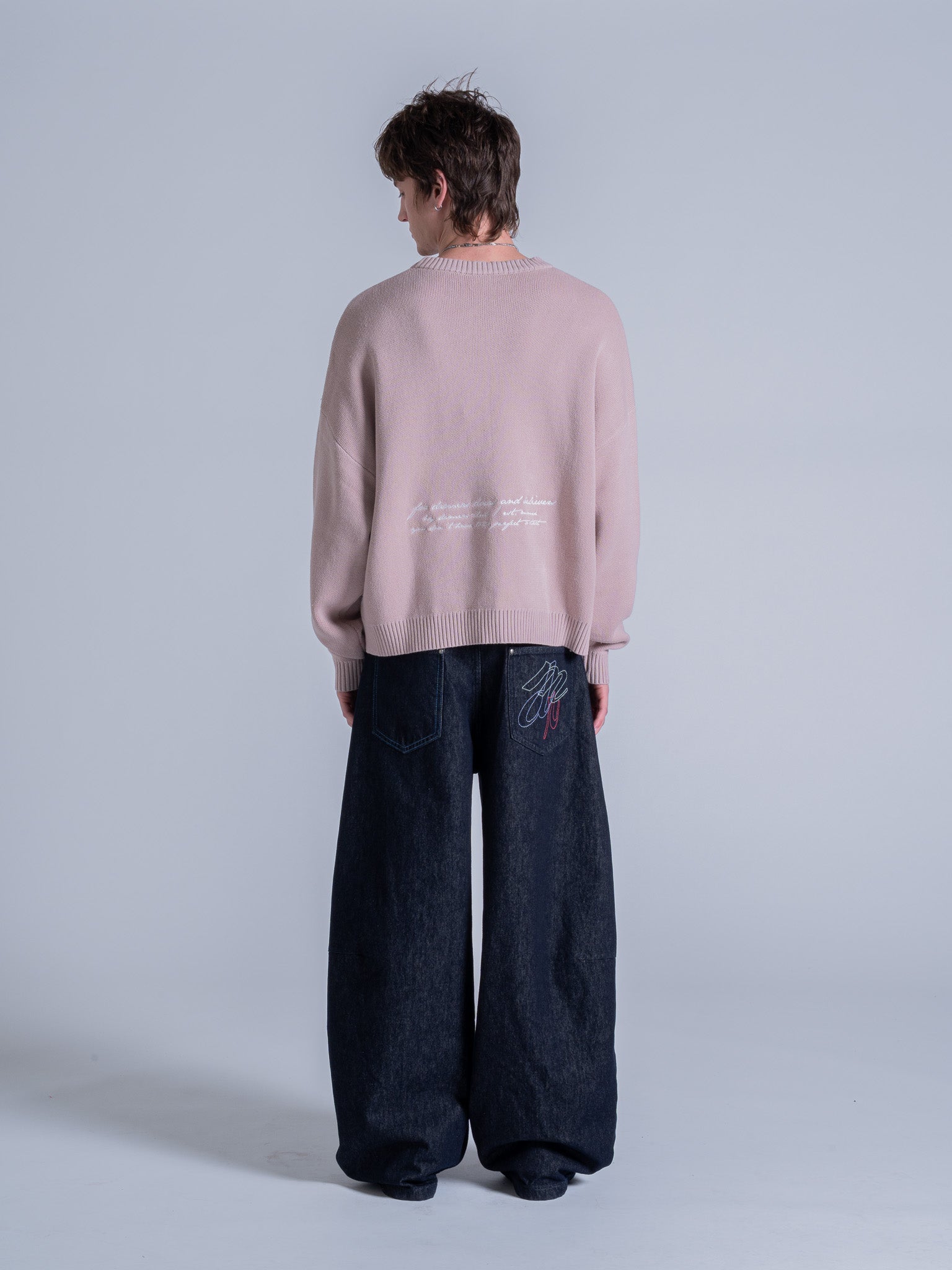 SMILEY LOGO KNIT - DUSTY PINK