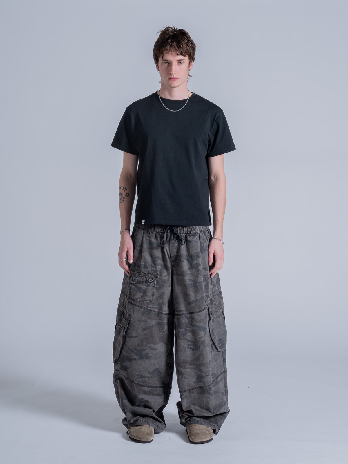 REINFORCED CAMO PANT - CHARCOAL