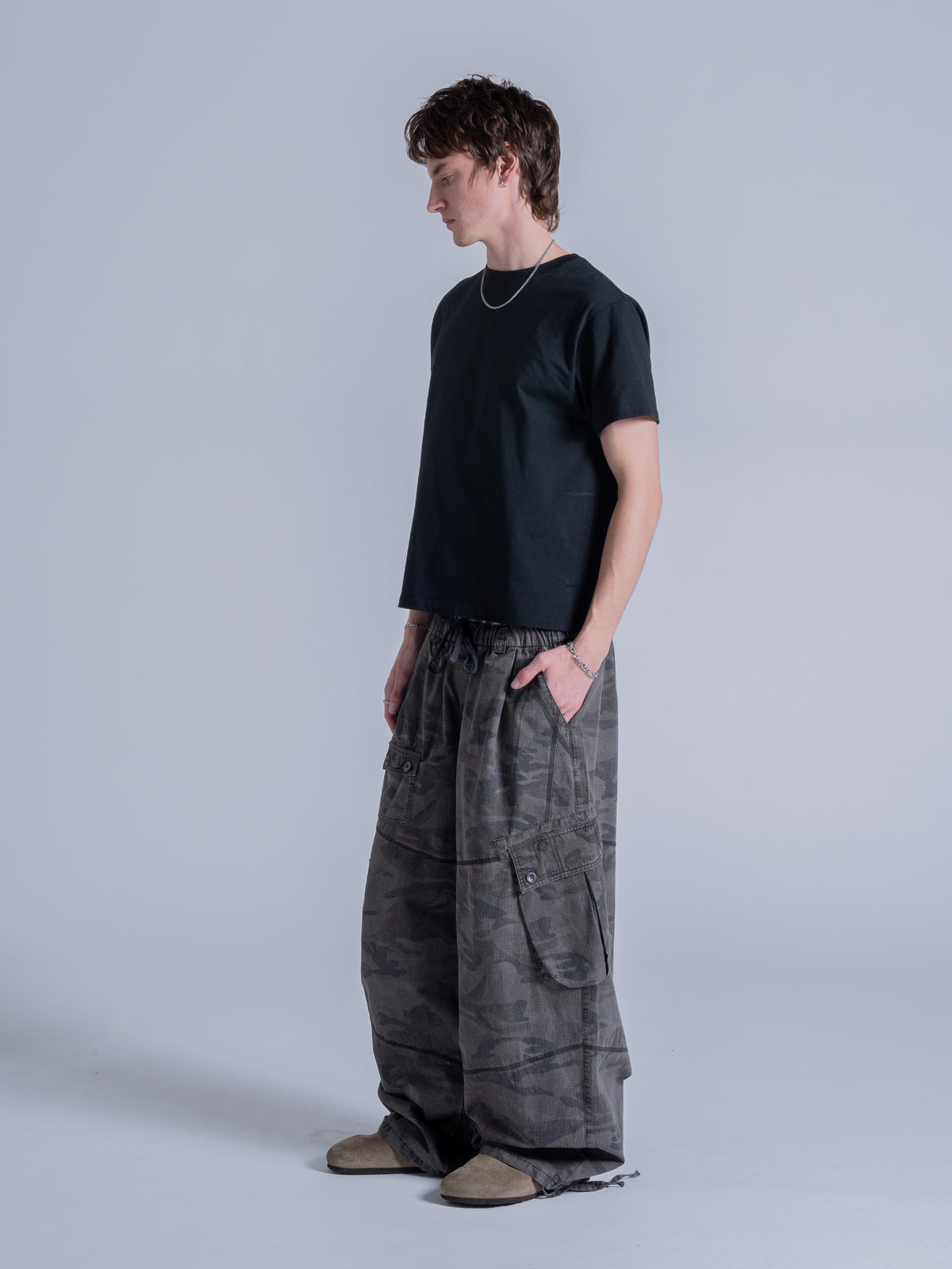 REINFORCED CAMO PANT - CHARCOAL