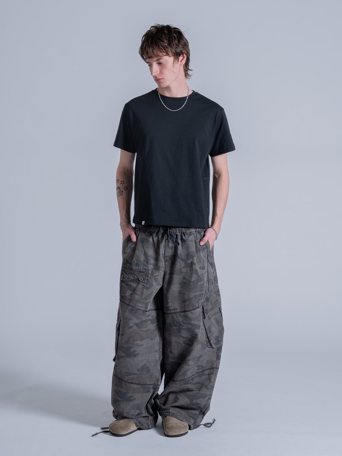 REINFORCED CAMO PANT - CHARCOAL