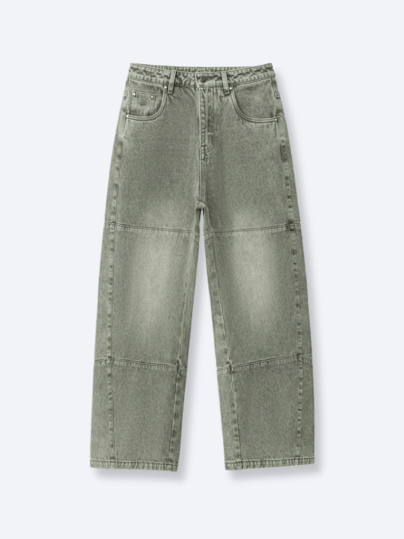 PANEL DENIM JEANS - WASHED GREEN – DRMERS CLUB