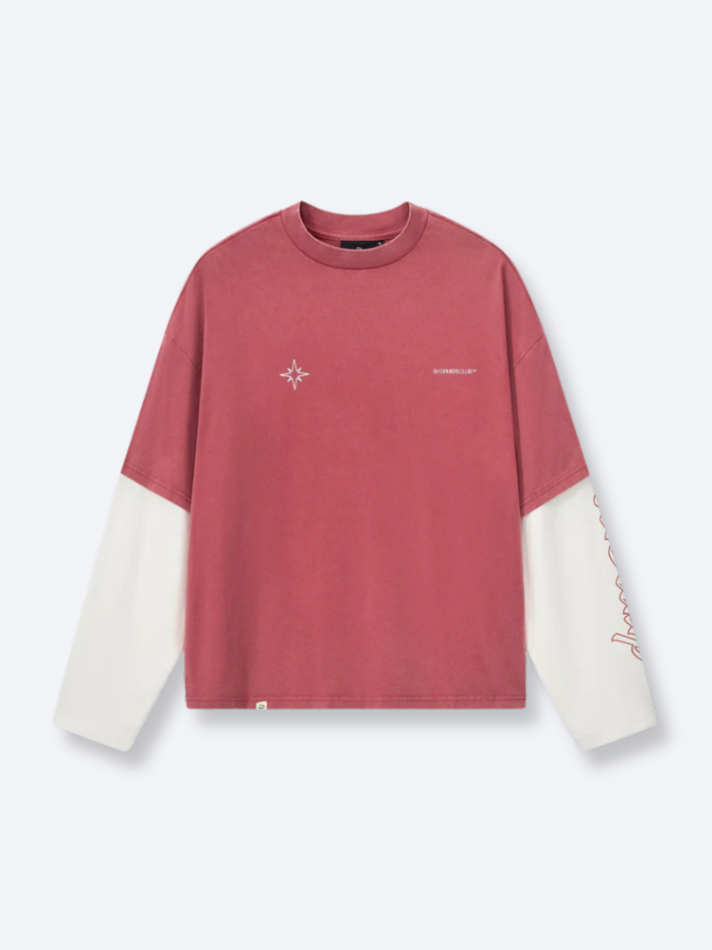 POLARIS LAYERED TEE - VINTAGE RED – DRMERS CLUB