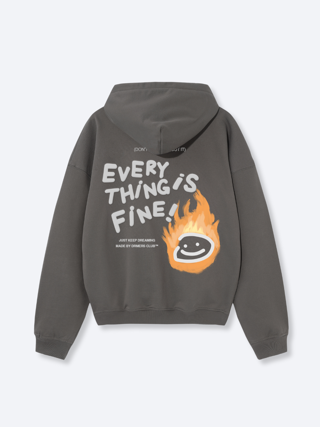 EVERYTHING IS FINE HOODIE - CHARCOAL